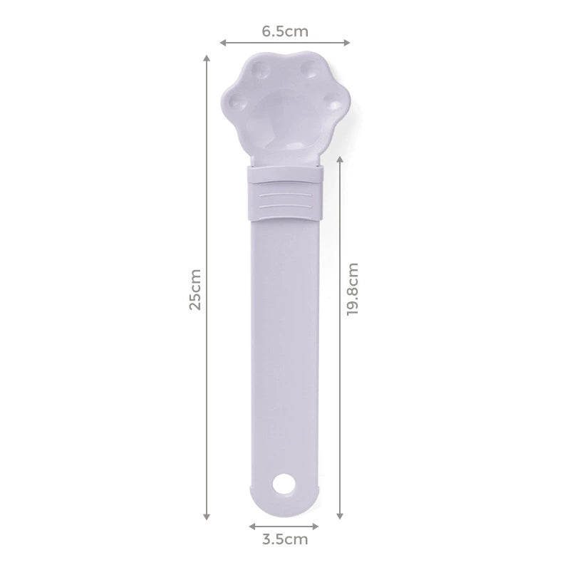 🎉 Cuchara Extensible para Snacks de Gato con Forma de Patita | Alimentador sin Desperdicios para Mascotas 🎉