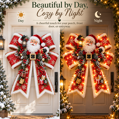 🎀🎄Big & Bright Holiday Bows – A Glowing Christmas Welcome
