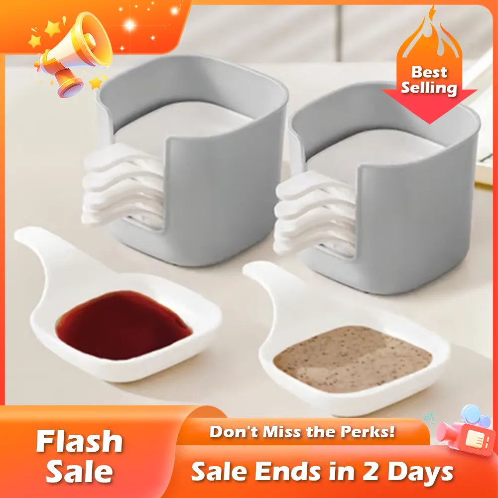 🏆Flash Sale⚡ 50K+ SOLD! Almost Gone-💥Dipping Sauce Plate & Holder Set,Best Gifts