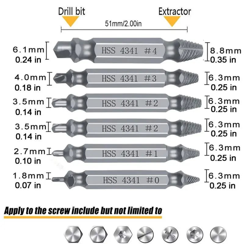 🔥Hot Sale 49% OFF - Stripped Broken Screw Remover