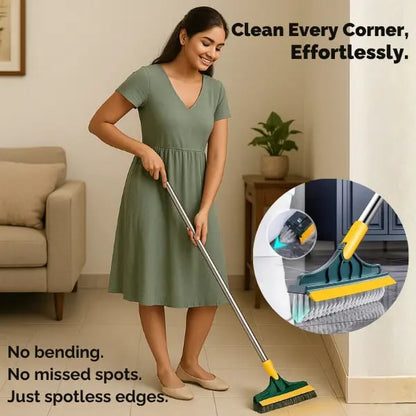 2-in-1 Scrubbing Brush | Corner Wiper | Flexible Head