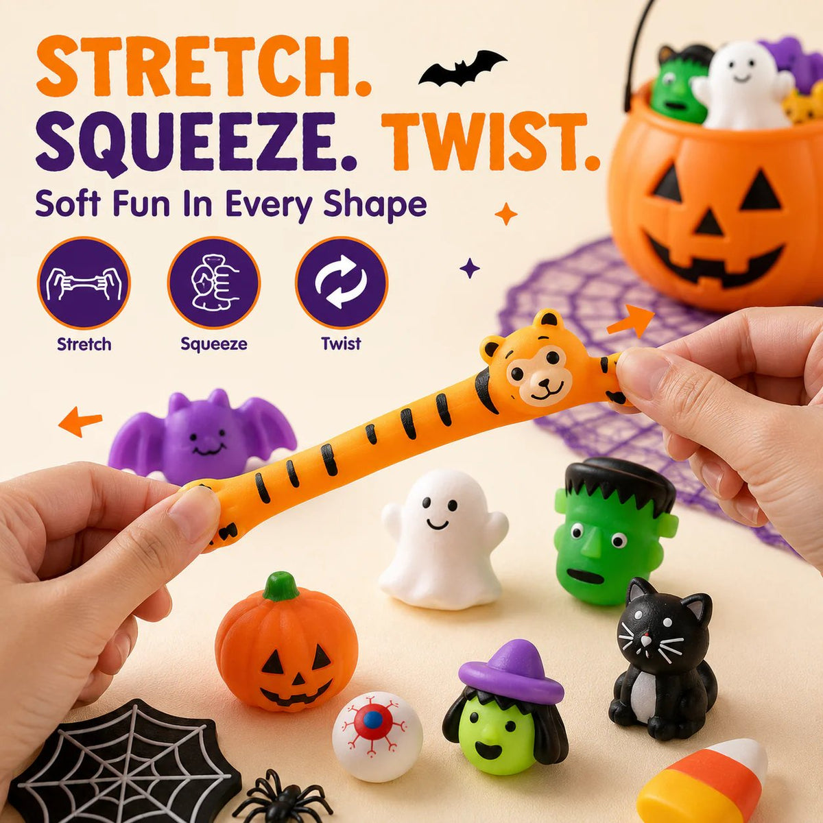 🔥Last Day 50% OFF - 🎃 Halloween Mochi Squishy Toys