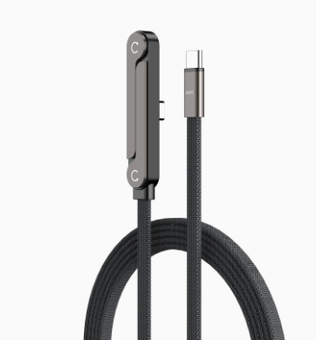 240W Supercarga Soporte Invisible Giratorio 360° Cable de Carga Desmontable 2 en 1