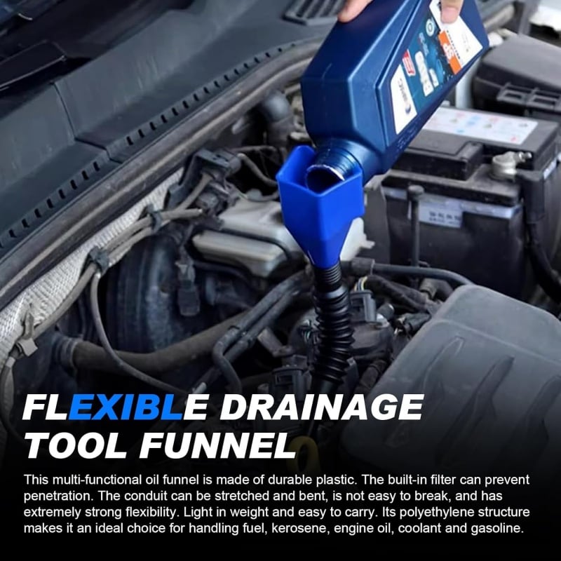 ⛽ Retractable Multi-Functional Oil Funnel – Easy, Clean, and Portable! 🔧🚗