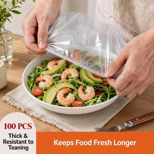 🔥LAST DAY SALE 50% OFF-100Pcs Medium Reusable Elastic Plastic Bowl Covers - Kitchen Bread Proofing,