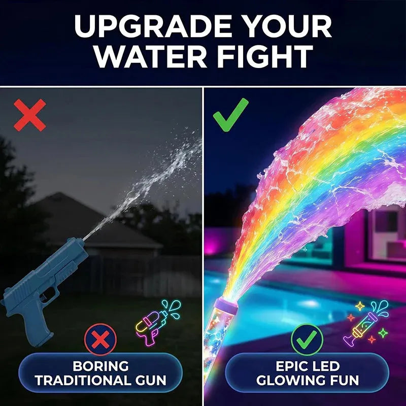 Lanzador de agua LED que brilla en la oscuridad de acción de bombeo
