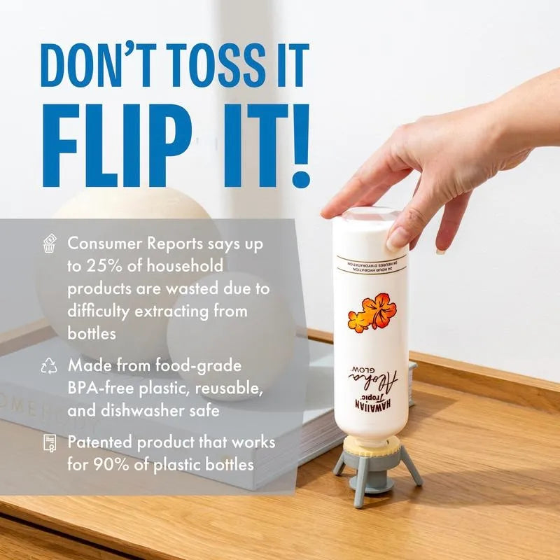 ✅ Flip & Flow! Bottle Emptying Caps 💧 - 6 Bottle Pack - Comes with Adapters for Any Screw Cap Size 🎯