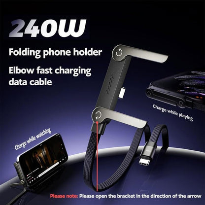 🎁240W Super Fast Charging 2-in-1 Charging Cable & Phone Stand
