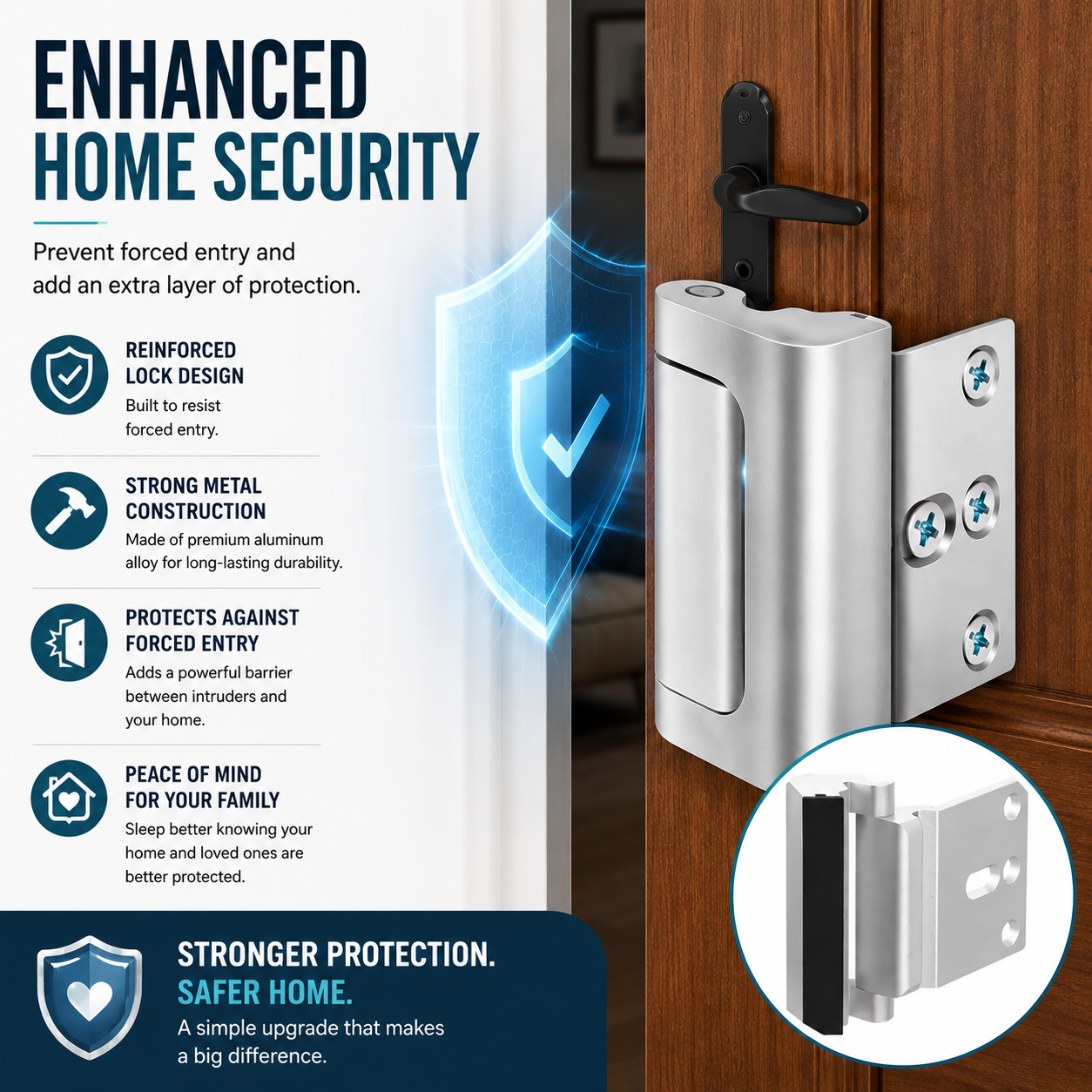 High-Security Metal Door Lock