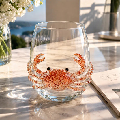 🌊 Colección de cristalería artesanal de animales marinos 3D | Para sorbos más frescos, detalles que capturan la luz del sol, elegancia costera y un ambiente de bar en casa elevado ✨