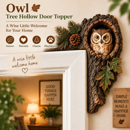 ⏰Limited Time 50% OFF 🐿️ 2D Chipmunk Tree Hollow Door Topper | Woodland Animal Doorway Decor For Cozy Nature Homes