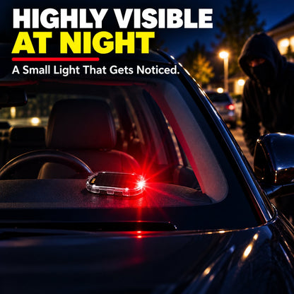 🚨Solar Powered Fake Car Alarm Light