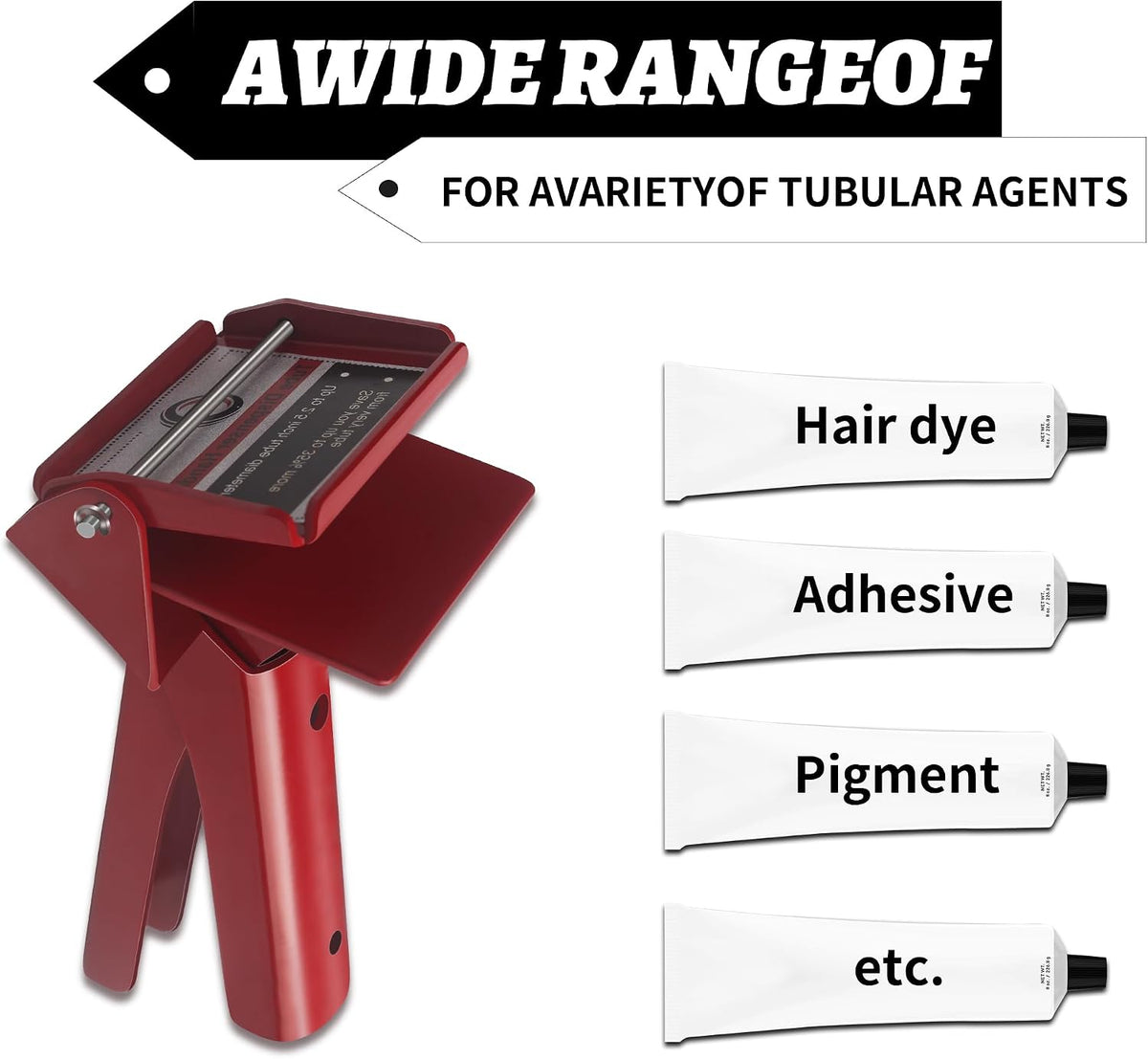 Tube Extrusion Tool - Efficient RTV and Silicone Dispenser That maximizes The use of All Material in The Tube and Prevents Material Waste