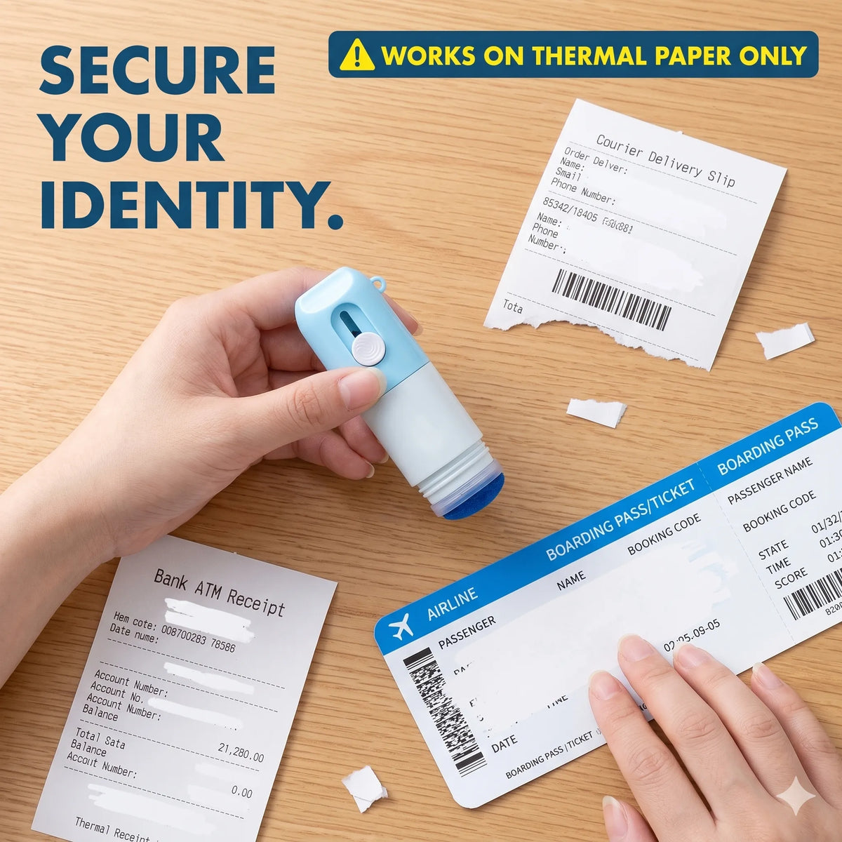 2-in-1 Box Cutter & Thermal Paper Eraser