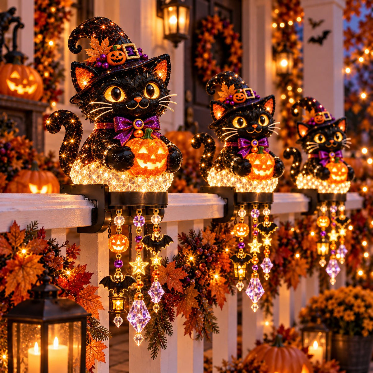 🎃 🎃Halloween Porch Magic Cascade Railing Lights