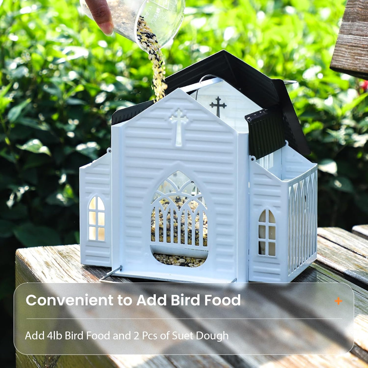 ✝️Last Day 50% OFF-🔥Church-Shaped Solar Bird Feeder🎁