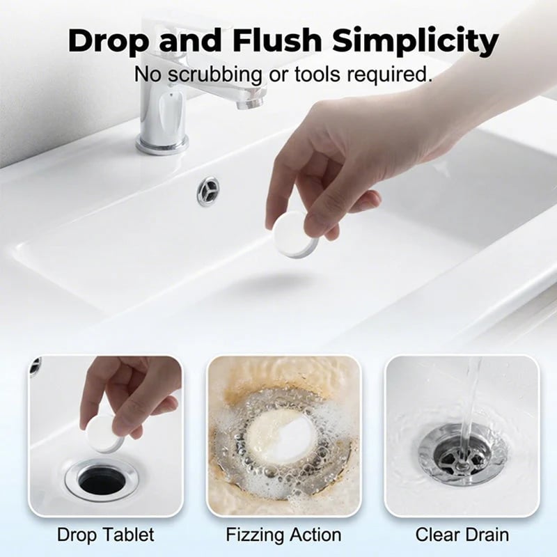 📢📢Limited-time offer⏰Effervescent Drain Clog Remover Tablets🫧🧼