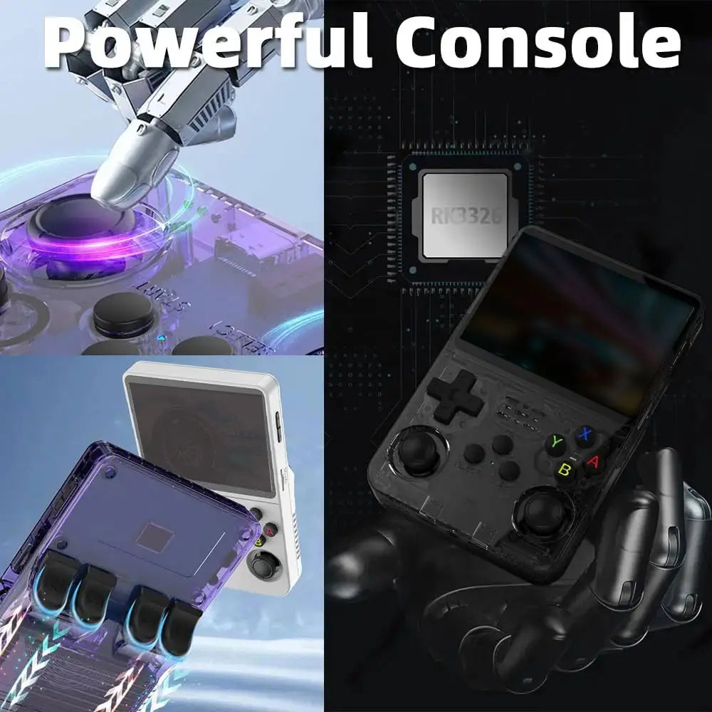 R36S Retro Handheld Game Console – 3.5" IPS Screen, Linux System, 3000mAh Battery, Preloaded Games