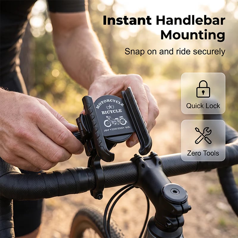 Bike Phone Mount – Secure Lock & One-Handed Quick Release