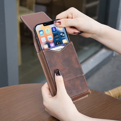 ⚡Big Discount | Waist Belt Cell Phone Pouch 📱 Multi-Pocket Leather  Card Holder