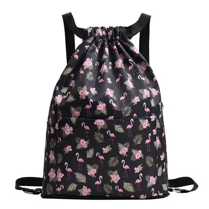 Foldable Dry-Wet Separation Backpack – Waterproof Nylon, Large Capacity, Drawstring, Travel & Sports (3 Styles)
