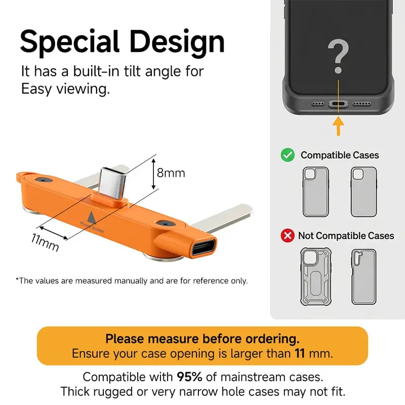 Cable de carga 2 en 1 desmontable con SuperCharge de 240 W y soporte invisible giratorio de 360°