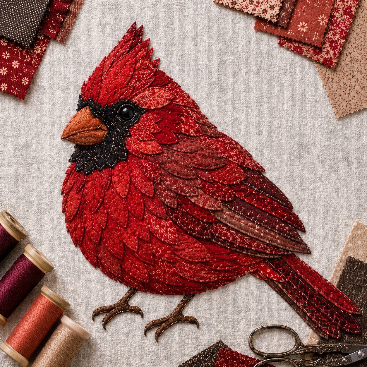 ✨ 3D Patchwork Bird DIY Craft Kit – Create a Layered Fabric Bird Worth Displaying 🐦💕Beginner Friendly