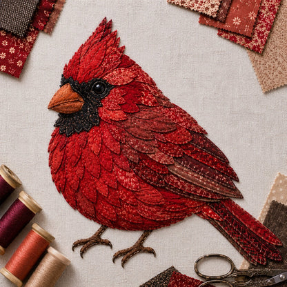 ✨ 3D Patchwork Bird DIY Craft Kit – Create a Layered Fabric Bird Worth Displaying 🐦💕Beginner Friendly