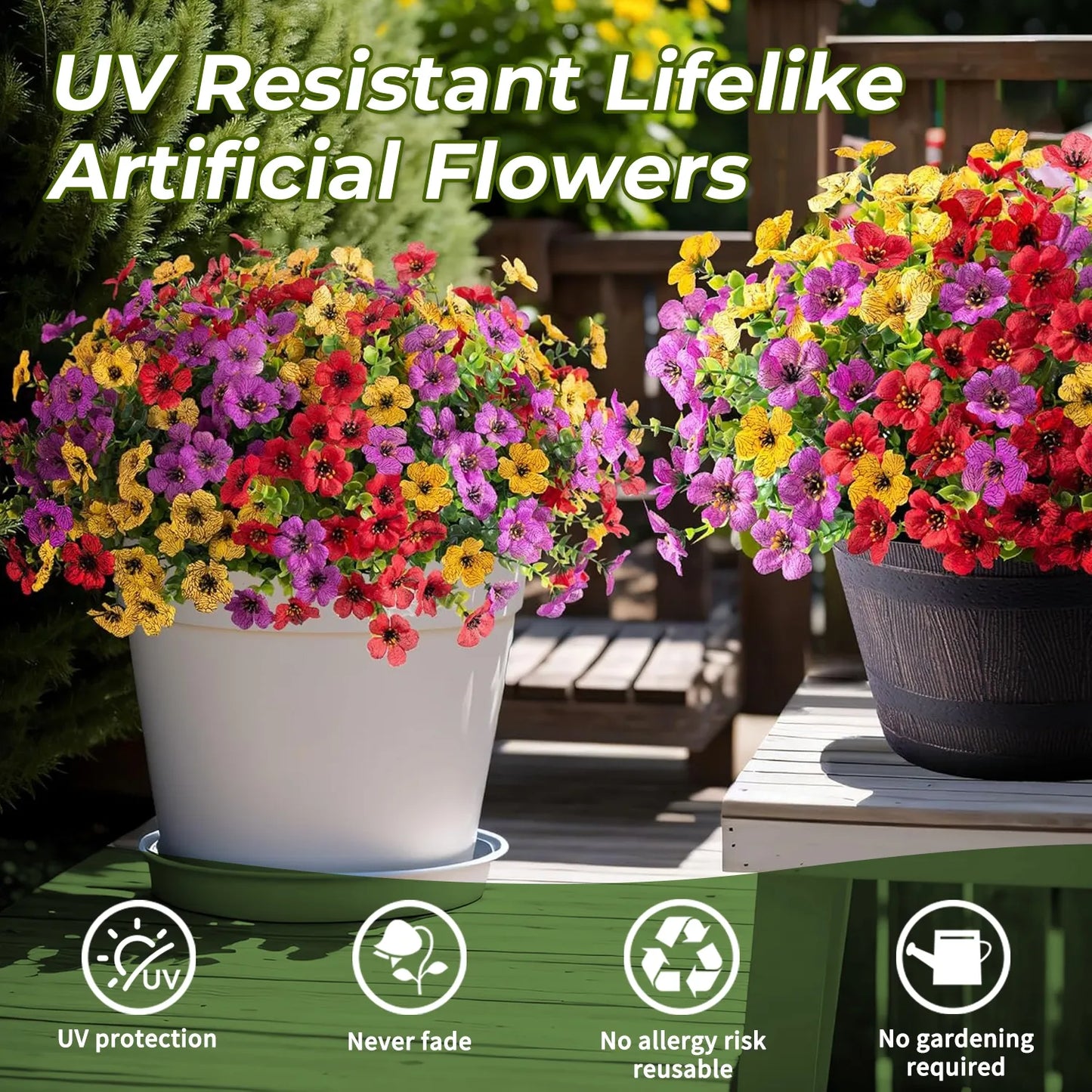 🌸🌱High-Grade Material Artificial Flowers 🌸 Fill 1 POT ( 6 pieces)