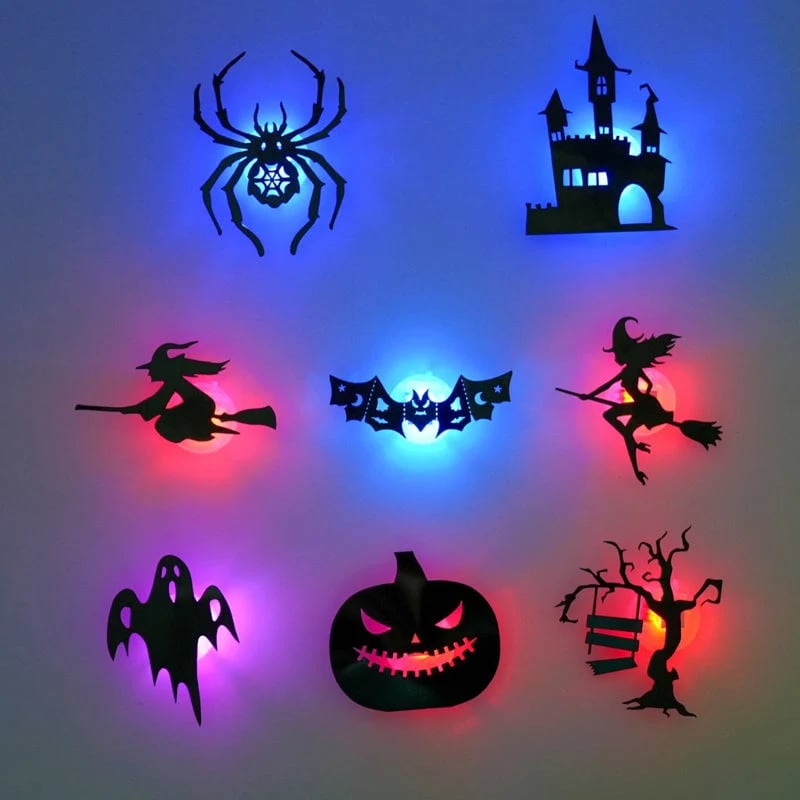 🎃Halloween HOT SALE 60% OFF 🥳💞50K+ SOLD! 👻 Halloween LED Silhouette Wall Light Stickers