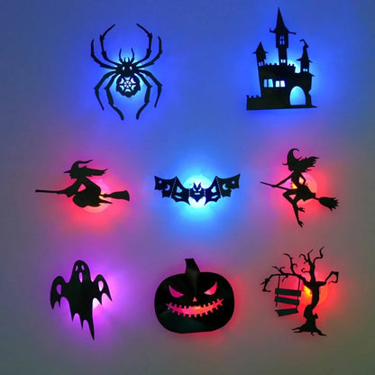 🎃Halloween HOT SALE 60% OFF 🥳💞50K+ SOLD! 👻 Halloween LED Silhouette Wall Light Stickers