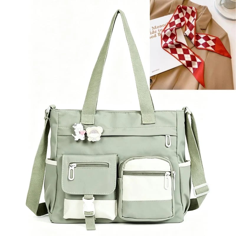 ✨Large Capacity Multi-Pocket Canvas Tote Bag