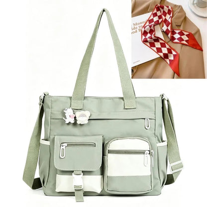 ✨Large Capacity Multi-Pocket Canvas Tote Bag