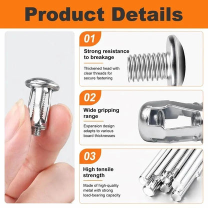 💯🎁🔩  Button Rivet Locking Nuts Set
