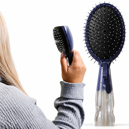Mist & Brush Hair Tool with Built-In Water Reservoir for Wet & Dry Styling