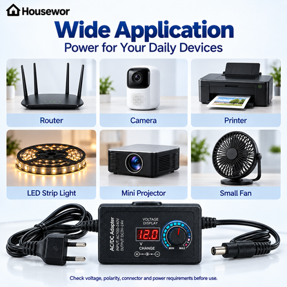 Adjustable 3V-24V 3A Universal AC/DC Power Adapter