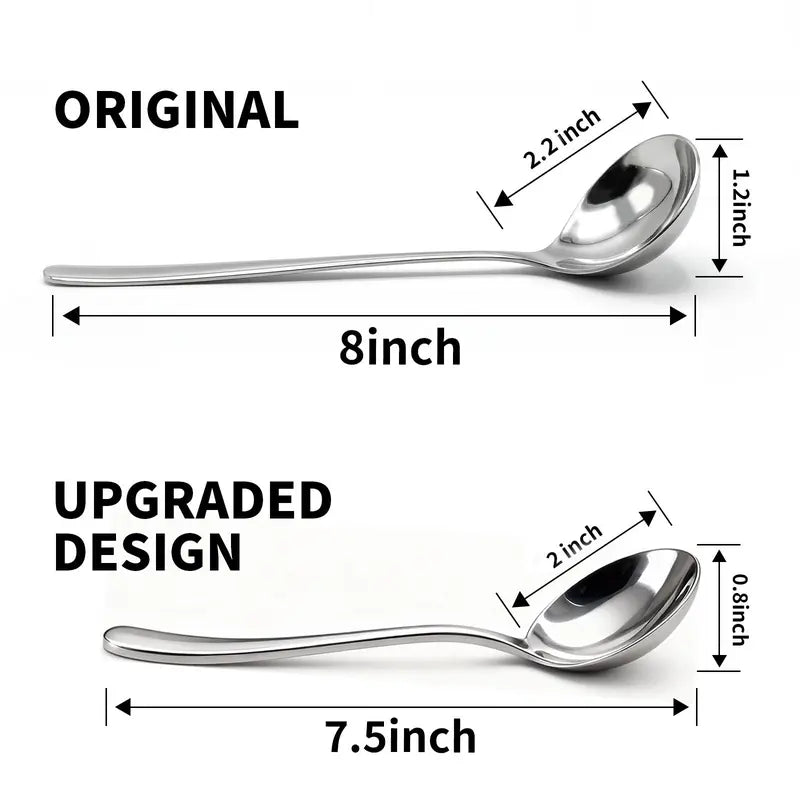 🍲✨ Stainless Steel Soup Spoon Set