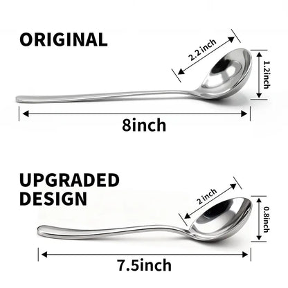 🍲✨ Stainless Steel Soup Spoon Set