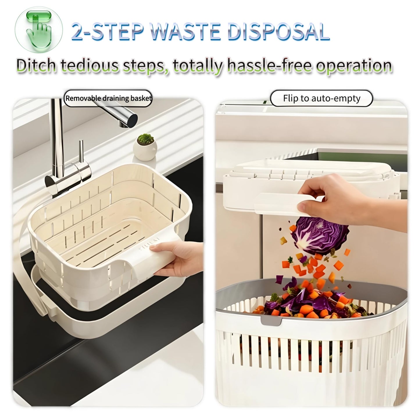 Cesta Colador Plegable para Fregadero de Cocina, Modelo Mejorado 2026