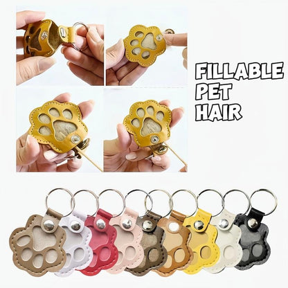 📢📢49% OFF !! ⏰🐾Pet Paw Shaped Leather Keychain
