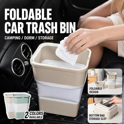 🚗Collapsible Car Trash Can with Hidden Trash Bag Storage