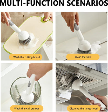 🖌️Long-handled rotating kitchen brush with soap dispenser🫧