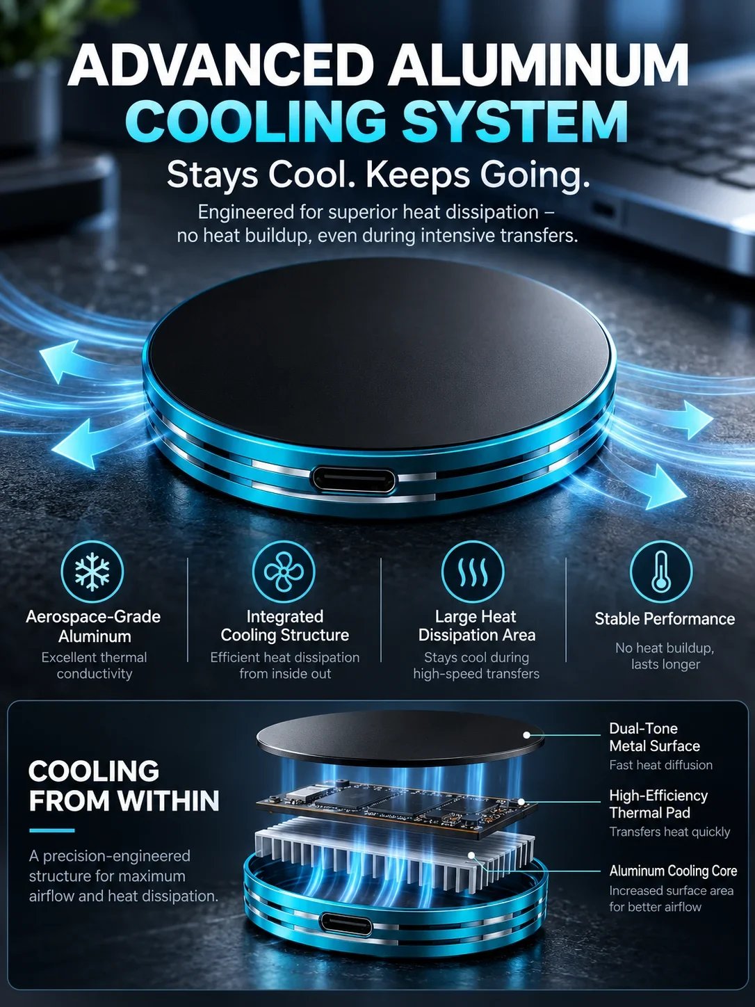 🔥C Magnetic Portable SSD – Anti-Lost External Solid State Drive
