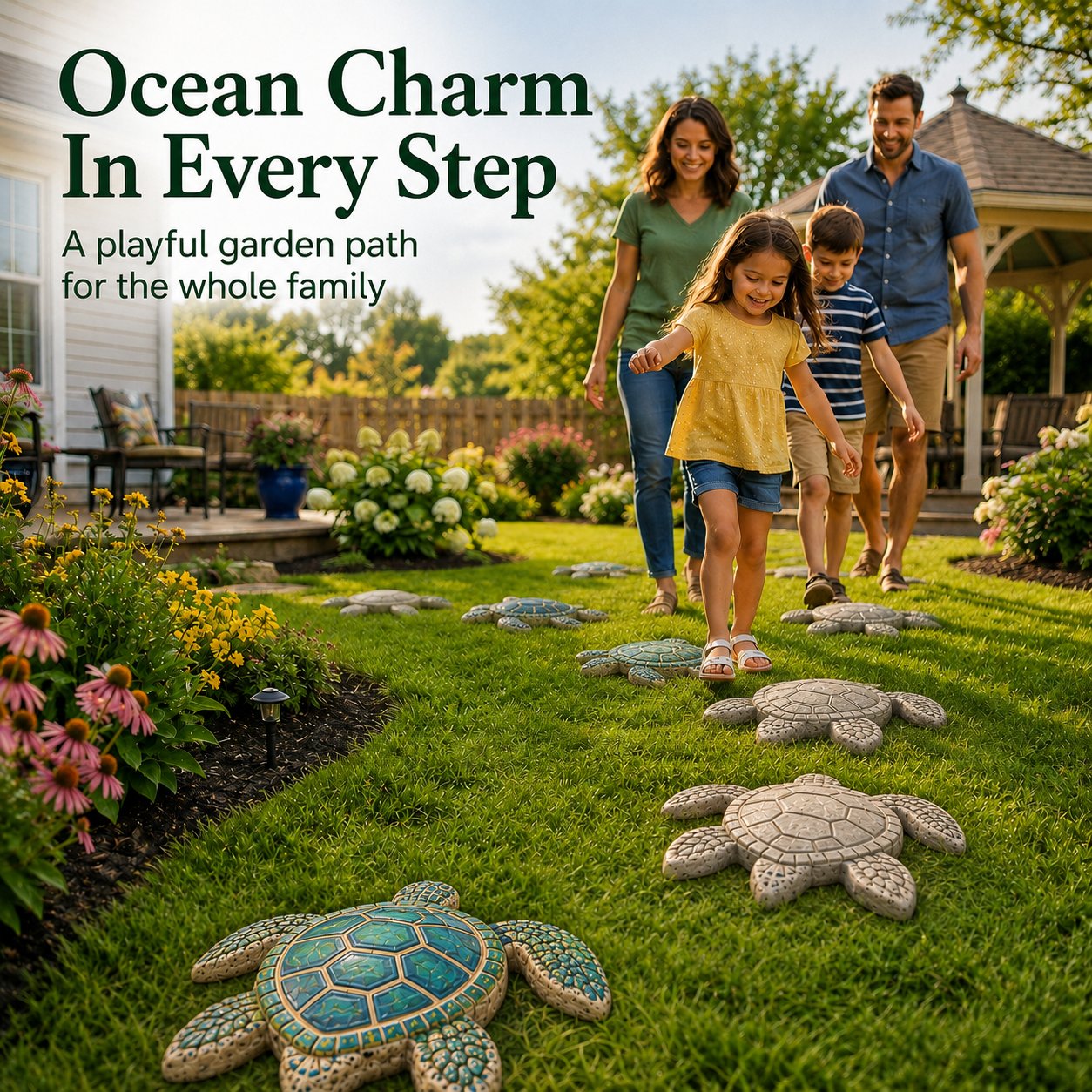 🌊 Reusable Ocean Theme Garden Art Mold – Make Your Garden Truly One of a Kind (📦Buy 2 Free Shipping)