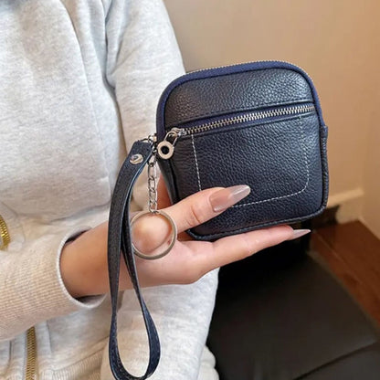🌟 Square Leather Mini Card Wallet & Coin Purse