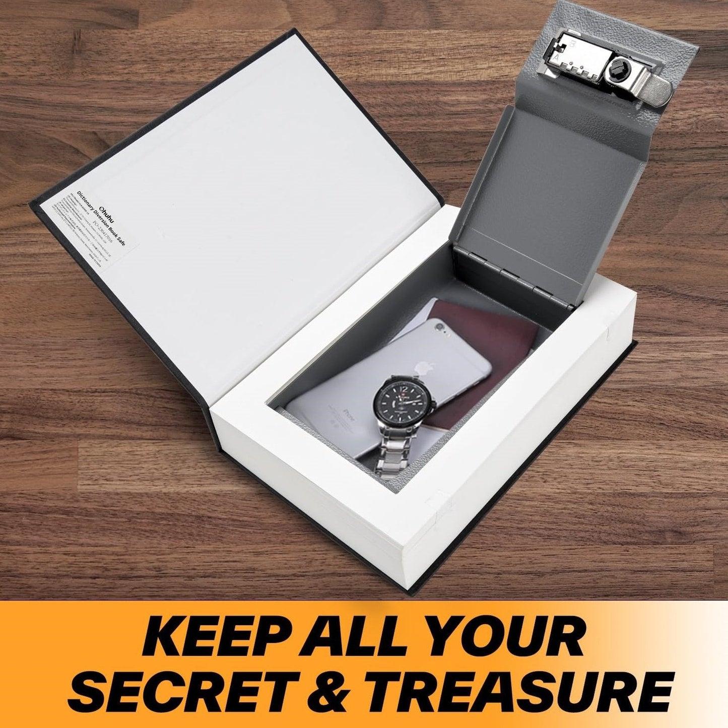 🔥2026 NEW ARRIVAL🔥Simulated Book Safe, Combination Book-style Cash Lock Box, Secret Hidden Storage Box