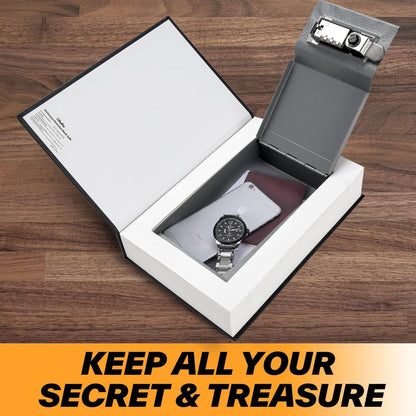 🔥2026 NEW ARRIVAL🔥Simulated Book Safe, Combination Book-style Cash Lock Box, Secret Hidden Storage Box