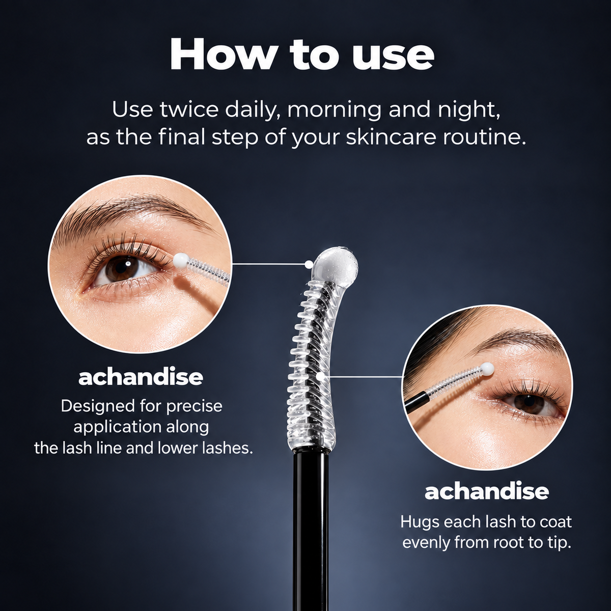 Eyelash base natural three-dimensional eyelash care solution