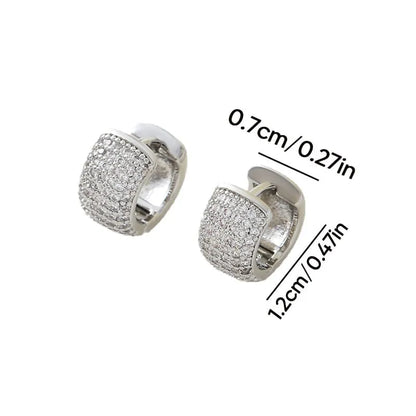Zircon-Studded Men's Earrings
