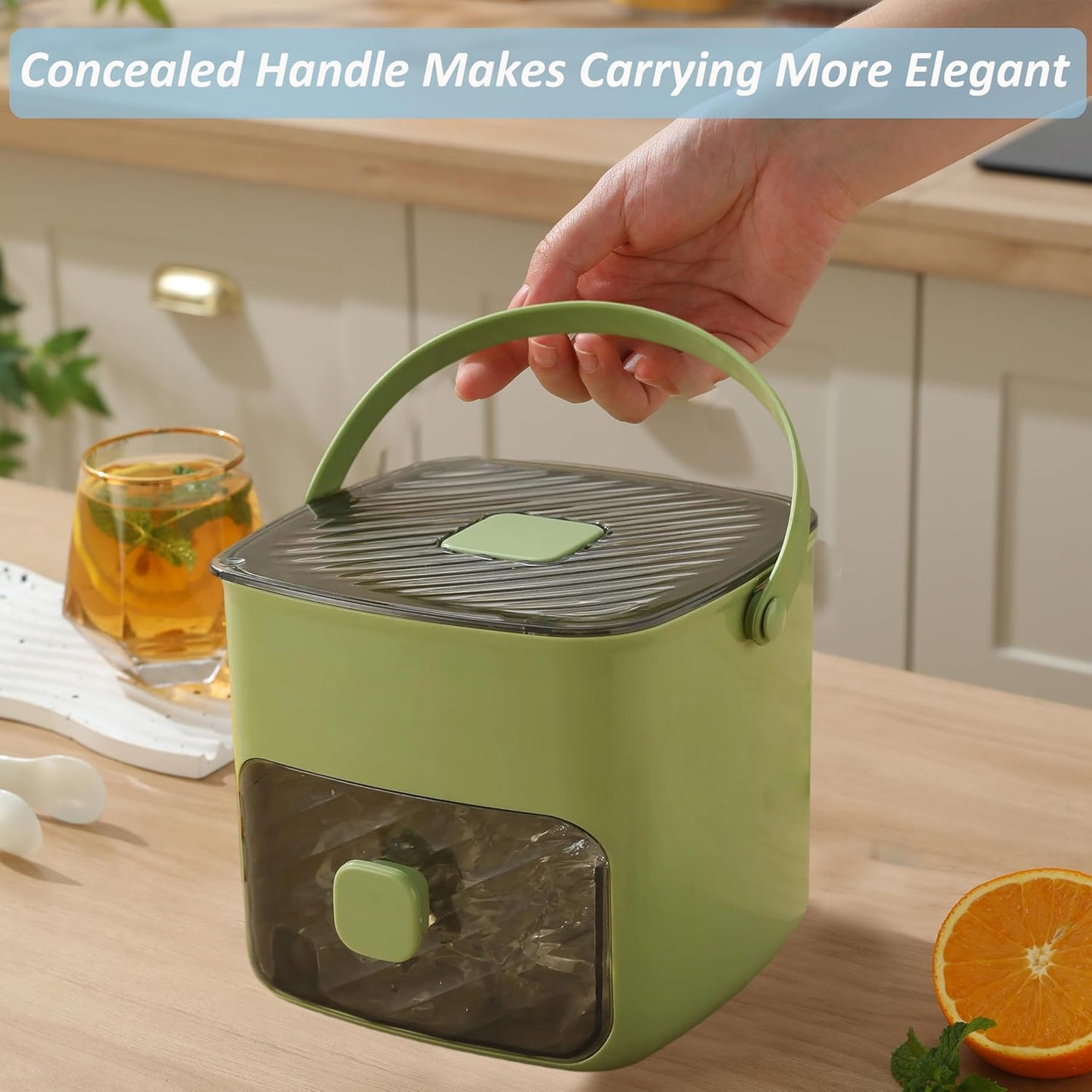 🧊❄️Ice Cube Tray with Lid and Bin – Make Ice-Making Simple